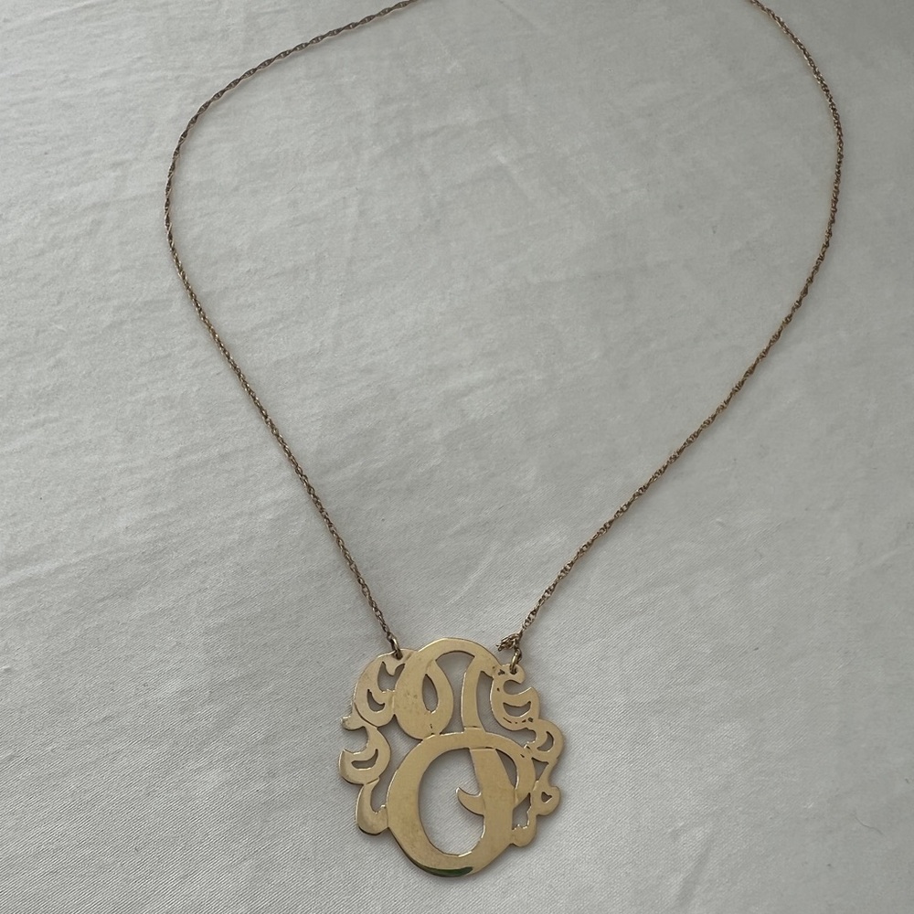 Monogram J necklace